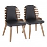 LumiSource Palm Dining Chair - Set of 2 - BLACK - LumiSource Palm Dining Chair - Set of 2 - BLACK