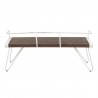 LumiSource Stefani Bench - ESPRESSO - Rear - LumiSource Stefani Bench - ESPRESSO - Rear