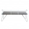 LumiSource Stefani Bench - GREY - Rear - LumiSource Stefani Bench - GREY - Rear