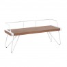 LumiSource Stefani Bench - BROWN - Perspective - LumiSource Stefani Bench - BROWN - Perspective