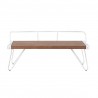 LumiSource Stefani Bench - BROWN - Front - LumiSource Stefani Bench - BROWN - Front