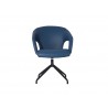 Whiteline Modern Living Gordon Swivel Dining Chair - Navy - Front - Whiteline Modern Living Gordon Swivel Dining Chair - Navy - Front