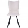 Whiteline Modern Living Silvia Dining Chair - Grey + White - Front - Whiteline Modern Living Silvia Dining Chair - Grey + White - Front