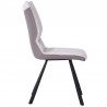 Whiteline Modern Living Silvia Dining Chair - Grey + White - Side - Whiteline Modern Living Silvia Dining Chair - Grey + White - Side