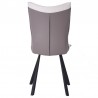 Whiteline Modern Living Silvia Dining Chair - Grey + White - Rear - Whiteline Modern Living Silvia Dining Chair - Grey + White - Rear