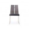 Lauren Dining Chair. Grey & Black Faux Leather - Lauren Dining Chair. Grey & Black Faux Leather