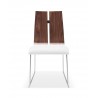 Lauren Dining Chair. Walnut & White Faux Leather - Lauren Dining Chair. Walnut & White Faux Leather