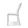Ellie Dining Chair White Faux Leather Stackable - Side - Ellie Dining Chair White Faux Leather Stackable - Side