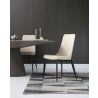 Luca Dining Chair In Taupe Faux Leather - Luca Dining Chair In Taupe Faux Leather