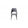 Audrey Dining Chair In Blue Navy Leather - Front - Audrey Dining Chair In Blue Navy Leather - Front