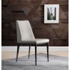 Carrie Dining Chair In Light Grey Faux Leather - Carrie Dining Chair In Light Grey Faux Leather