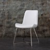 Aileen Dining Chair White Faux Leather Dining Chair - Aileen Dining Chair White Faux Leather Dining Chair