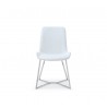 Aileen Dining Chair White Faux Leather Dining Chair - Front - Aileen Dining Chair White Faux Leather Dining Chair - Front