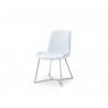 Aileen Dining Chair White Faux Leather Dining Chair - Angled - Aileen Dining Chair White Faux Leather Dining Chair - Angled