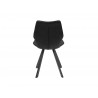 Bernadette Dining Chair Black Leatherette with Black Powder Coated Metal Set of 2 - Back - Bernadette Dining Chair Black Leatherette with Black Powder Coated Metal Set of 2 - Back