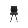 Bernadette Dining Chair Black Leatherette with Black Powder Coated Metal Set of 2 -  - Bernadette Dining Chair Black Leatherette with Black Powder Coated Metal Set of 2 - 