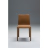 Fleur Dining Chair Caramel In Full Leather Wrap - Front - Fleur Dining Chair Caramel In Full Leather Wrap - Front