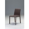 Fleur Dining Chair Mink In Full Leather Wrap - Fleur Dining Chair Mink In Full Leather Wrap