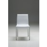 Fleur Dining Chair White In Full Leather Wrap - Front - Fleur Dining Chair White In Full Leather Wrap - Front