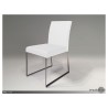 Tate Dining Chair White Leatherette with Brushed Stainless Steel - Side Angled - Tate Dining Chair White Leatherette with Brushed Stainless Steel - Side Angled