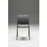 Vata Dining Chair Grey Polypropylene Dining Chair - Front - Vata Dining Chair Grey Polypropylene Dining Chair - Front