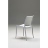 Vata Dining Chair Light Grey Polypropylene Dining Chair - Back Angle - Vata Dining Chair Light Grey Polypropylene Dining Chair - Back Angle