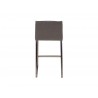 Bennett Counter Stool Light Grey Fabric with Brushed Stainless Steel - Back