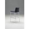 Weston Counter Stool Dark Grey Cashmere with Chrome Frame - Back