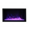40″ Wide – Deep Indoor or Outdoor Electric Built-in only with Black Steel Surround - Purple FLame - 40″ Wide – Deep Indoor or Outdoor Electric Built-in only with Black Steel Surround - Purple FLame
