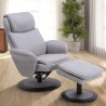 Comfort Chair Denmark Recliner and Ottoman in Light Grey - Comfort Chair Denmark Recliner and Ottoman in Light Grey