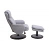 Denmark Recliner and Ottoman in Light Grey - side - Denmark Recliner and Ottoman in Light Grey - side