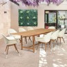 Amazonia Charlotte 9 Piece Teak Rectangular Patio Dining Set - Lifestyle - Amazonia Charlotte 9 Piece Teak Rectangular Patio Dining Set - Lifestyle