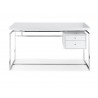 Harlow Desk Top & Drawer In White Oak Veneer - Front