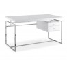 Harlow Desk Top & Drawer In White Oak Veneer - Angled