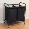Oceanstar 2-Bag Rolling Laundry Sorter - Bronze - Lifestyle - Oceanstar 2-Bag Rolling Laundry Sorter - Bronze - Lifestyle