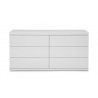 Anna Dresser With Double High Gloss White Full Extension Drawers - Anna Dresser With Double High Gloss White Full Extension Drawers
