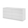 Anna Dresser With Double High Gloss White Full Extension Drawers - Anna Dresser With Double High Gloss White Full Extension Drawers