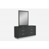 Navi Dresser Double High Gloss Grey - With Mirror - Navi Dresser Double High Gloss Grey - With Mirror