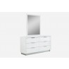 Navi Dresser Double High Gloss White - With Mirror  - Navi Dresser Double High Gloss White - With Mirror 