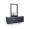 Abrazo Dresser In High Gloss Black - Angled - Abrazo Dresser In High Gloss Black - Angled