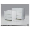 Blanche Half Dresser High Gloss Stone - Blanche Half Dresser High Gloss Stone