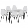LumiSource Clara Dining Set - Black - Perspective - LumiSource Clara Dining Set - Black - Perspective