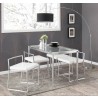 LumiSource Fuji Dining Set - White - Lifestyle - LumiSource Fuji Dining Set - White - Lifestyle