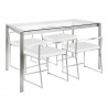 LumiSource Fuji Dining Set - White - Perspective - LumiSource Fuji Dining Set - White - Perspective