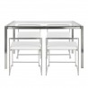 LumiSource Fuji Dining Set - White - Front - LumiSource Fuji Dining Set - White - Front