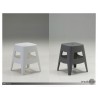 Otis Stool Grey/White Polypropylene Set of 4 