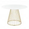 LumiSource Canary Dining Table - Gold + White - LumiSource Canary Dining Table - Gold + White