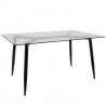 LumiSource Clara Dining Table - Black - Perspective - LumiSource Clara Dining Table - Black - Perspective