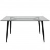 LumiSource Clara Dining Table - Black - Rear / Front - LumiSource Clara Dining Table - Black - Rear / Front