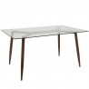 LumiSource Clara Dining Table - Brown - Perspective - LumiSource Clara Dining Table - Brown - Perspective